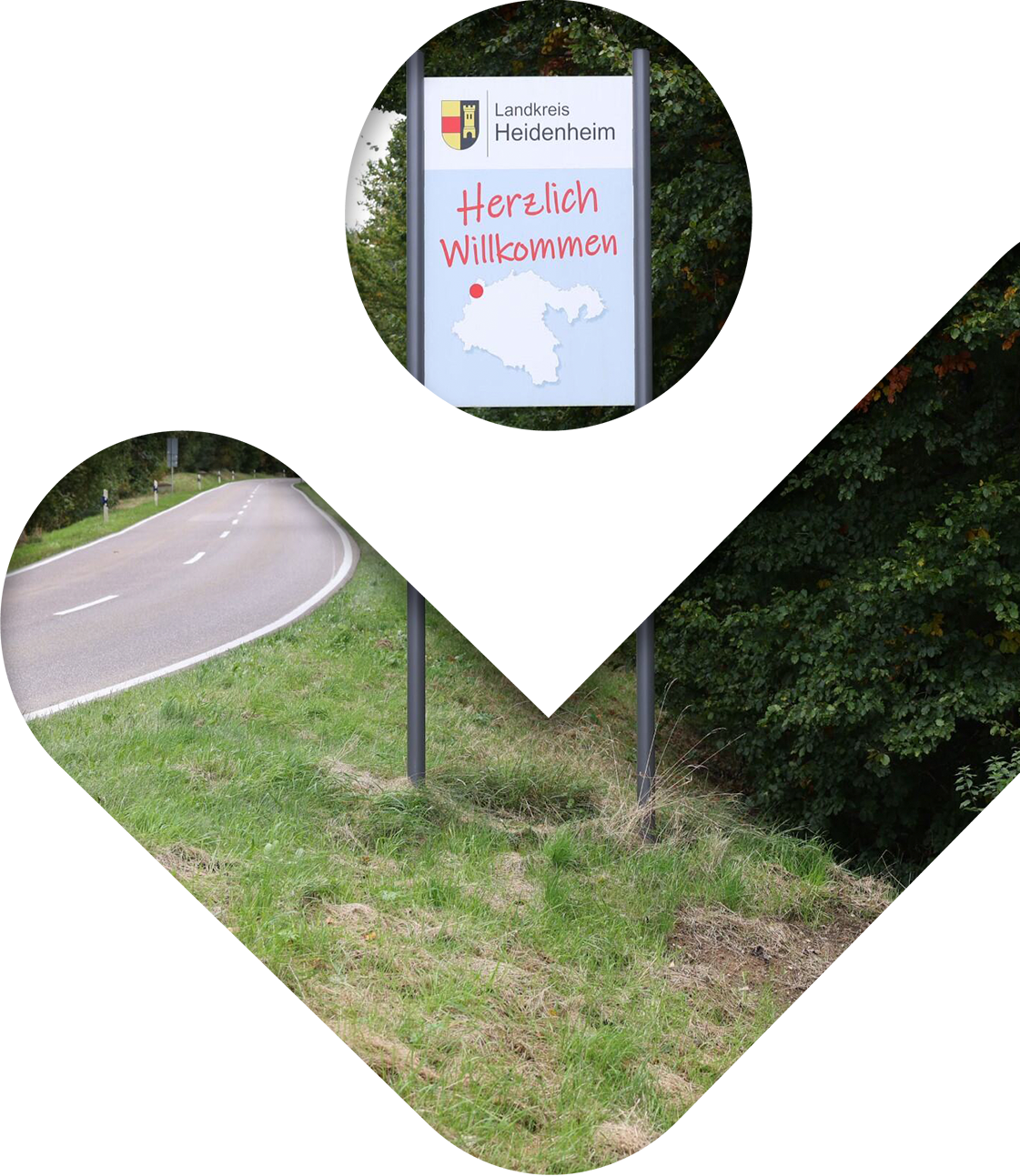 Begrüßungsschild Landkreis